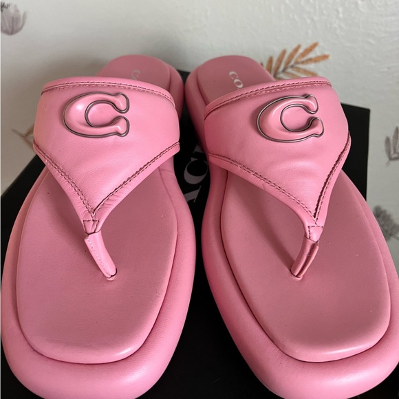 Coach Sylvie leather sandals - Picture 4 of 6